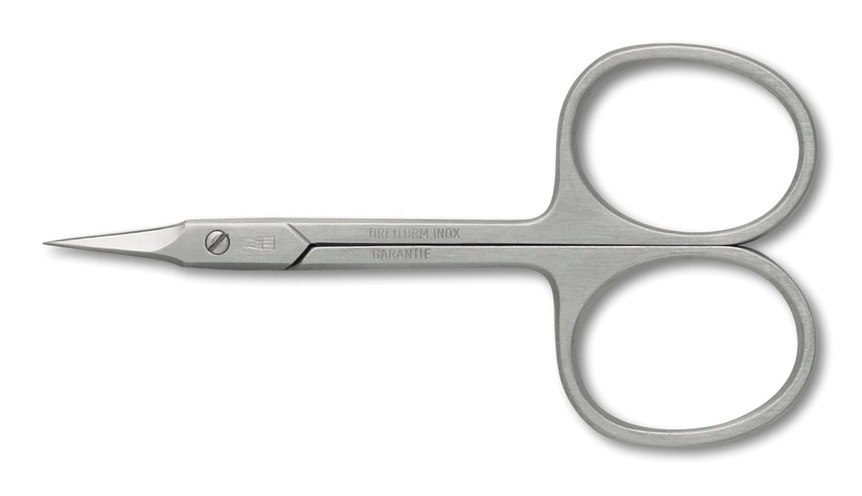 Dreiturm Hautschere Turmspitze, gebogen, Inox 3.5"/9 cm