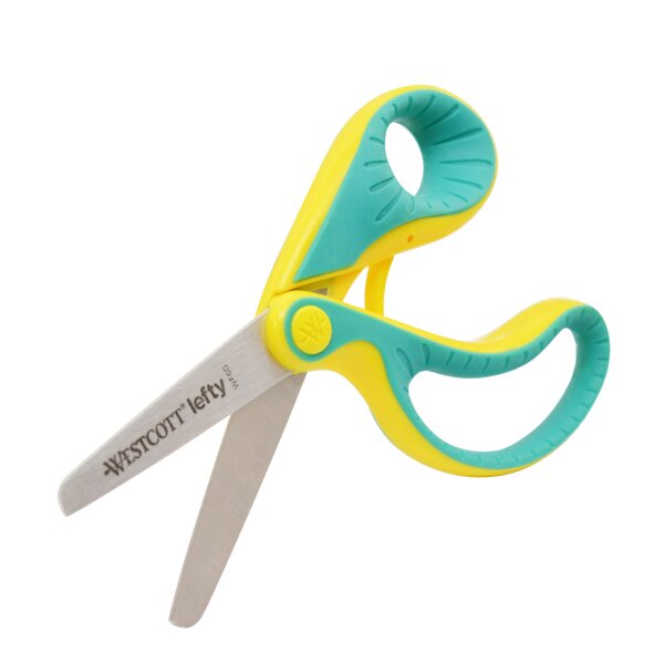 Westscott Bastelschere Softgrip Ergo junior, grün-gelb